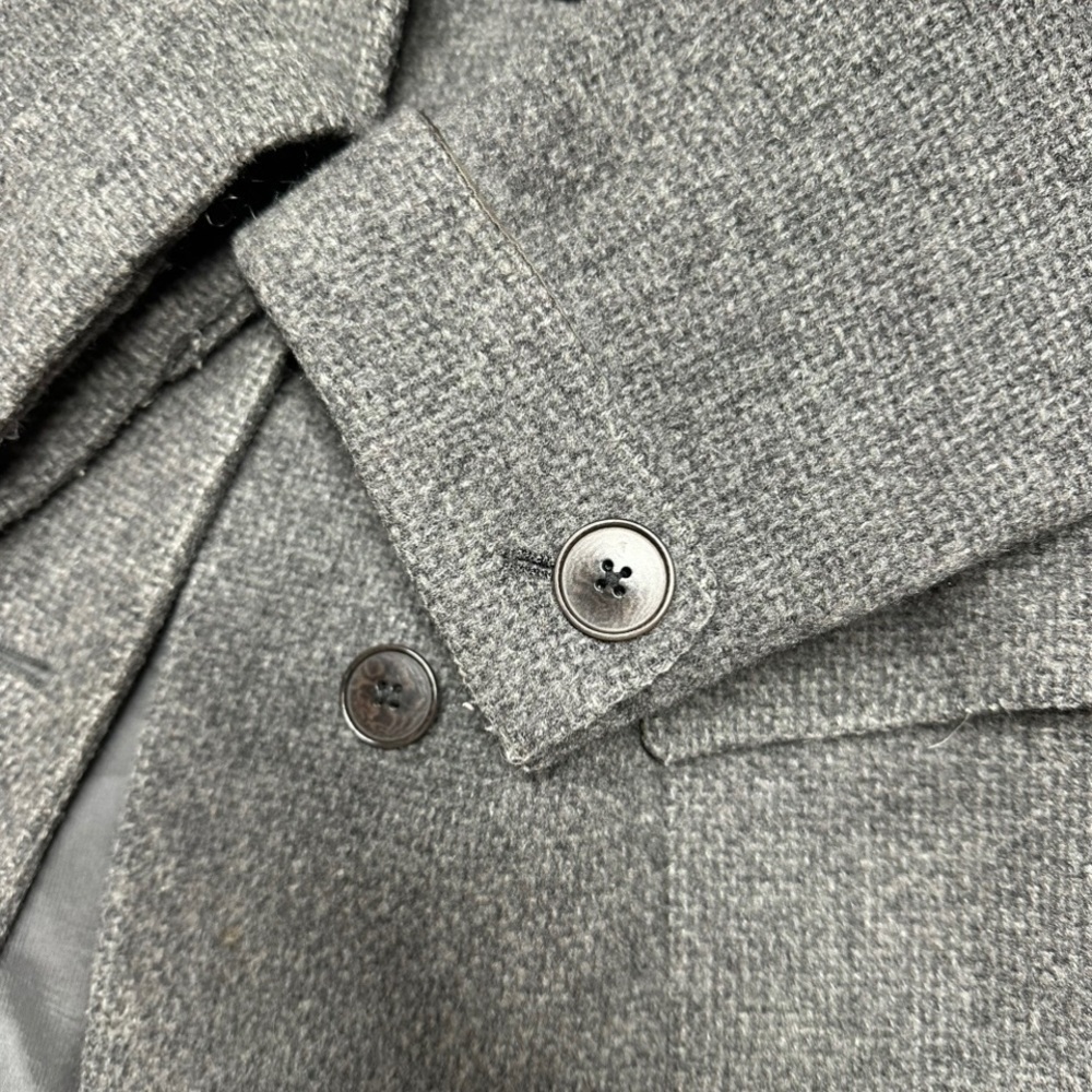 Giorgio Armani ~ Women’s Wool Mohair Alpaca Gray Trench Car Coat ~ Sz 8 ~ VTG - Picture 7 of 16